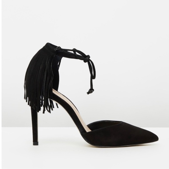 Aldo Black Fringe Heels - Picture 14 of 15
